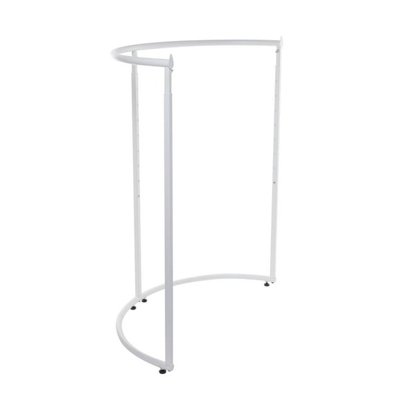 SSWBasics White Half Round Clothing Rack