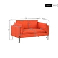 thumbnail image 4 of Euroco 56" Modern Sofa Loveseat Linen Fabric Couch for Living Room, Apartment, Orange, 4 of 8