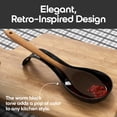 thumbnail image 7 of Omniware Simsbury Spoon Rest - Stoneware Kitchen Spoon Holder, Heat-Resistant with Lead-Free Glaze, 8.25” with Arched Handle, Dishwasher Safe for Easy Cleaning (Black), 7 of 7