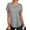 Grey, variant on Womens Workout Tops V Neck Tee Shirts Quick Dry Athletic Shirts Women Loose Gym Running Tops