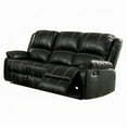 thumbnail image 5 of Zuru Motion Manual Recliner Sofa- 3 Seater- Plush Black Faux Leather, 5 of 7