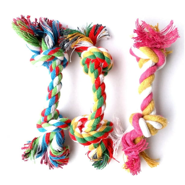 Rope Knot Dog Puppy Toy 3pk