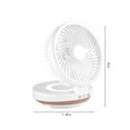 thumbnail image 3 of HOARBOEG Portable Fan, Versatile Fan, Desk Fan, USB Rechargeable Fan with LED Light, Wall Mounting Possible, Foldable Desktop Fan Make You Cool Clearance White, 3 of 9