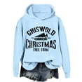 thumbnail image 3 of Christmas Sweatshirts for Women Hooded Tops for Women'S Cute Prints Lightweight Pullover Tops Christmas Print Hoody Hoody Tops Womens Hoodie Light Blue XXL, 3 of 5