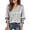 Gray Womens Tops, variant on Womens Plus Size Shirts 3/4 Sleeve Button Down Tops for Women V Neck Dressy Casual Fall Top S-3XL