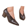 thumbnail image 3 of Xiaoxatg Elegant Women's High Heels Round Toe On Heel Dress Shoes for Casual Comfort and Versatile Wear for Every Lady's Wardrobe 8 Brown, 3 of 9