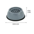 thumbnail image 3 of SPOORYYO Universal Washing Machine Foot Pads for Vibration and Noise Reduction, Shock-Absorbing and Slip Resistant - 4 Pcs, 3 of 9