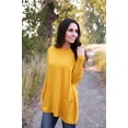 thumbnail image 2 of Wenseny Loose Fit Sweater For Women With Pocket Long Sleeve Lightweight Knitted Sweater Mustard S, 2 of 5