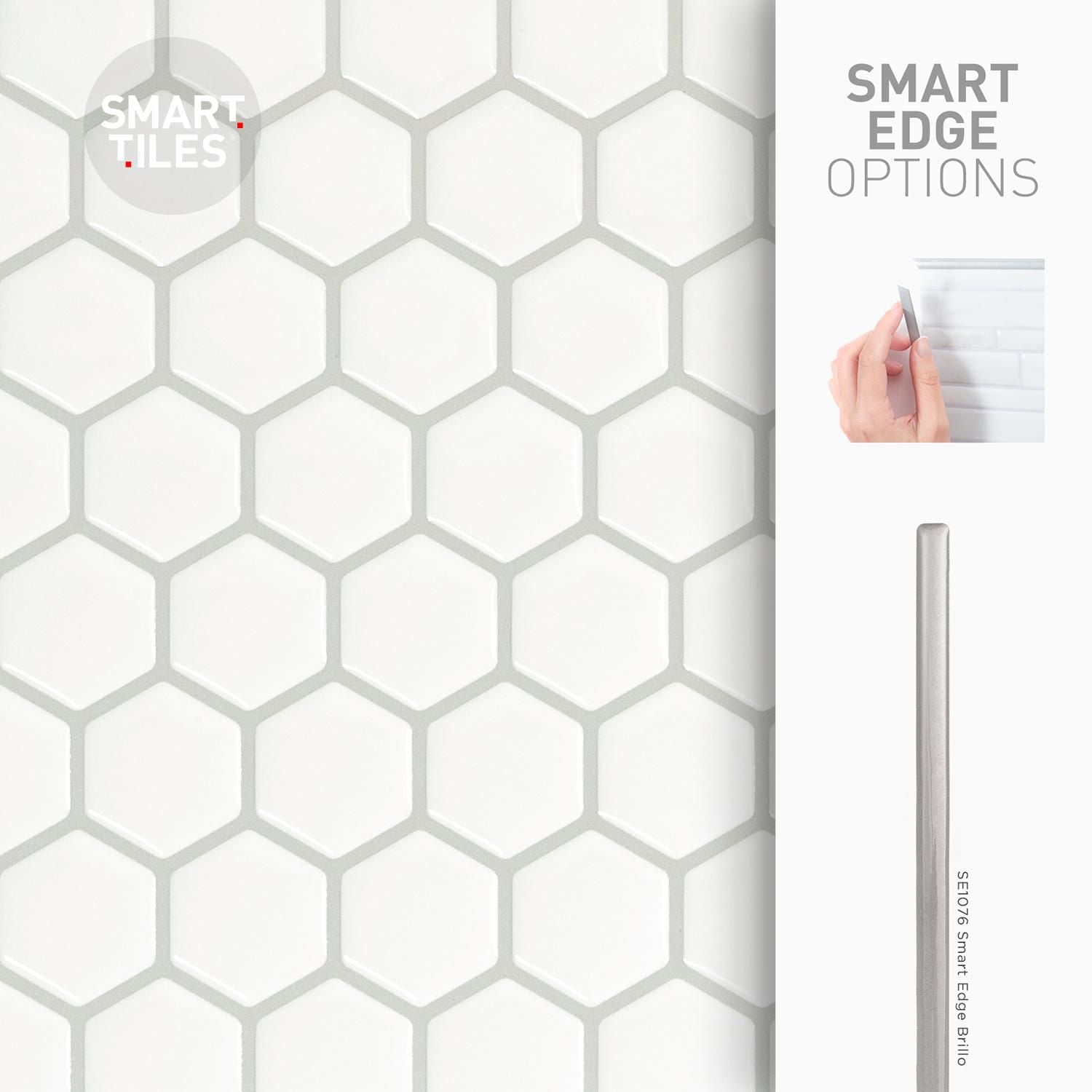 SMART TILES PEEL & STICK BACKSPLASH - HEXAGO - 4 Pieces 11.27 x 9.63