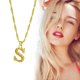 thumbnail image 1 of Fiudx Ofertas relámpago del día Collar con 26 letras grabadas de imitación de oro y personalidad, joyería de tendencia de moda, regalo, 1 of 2