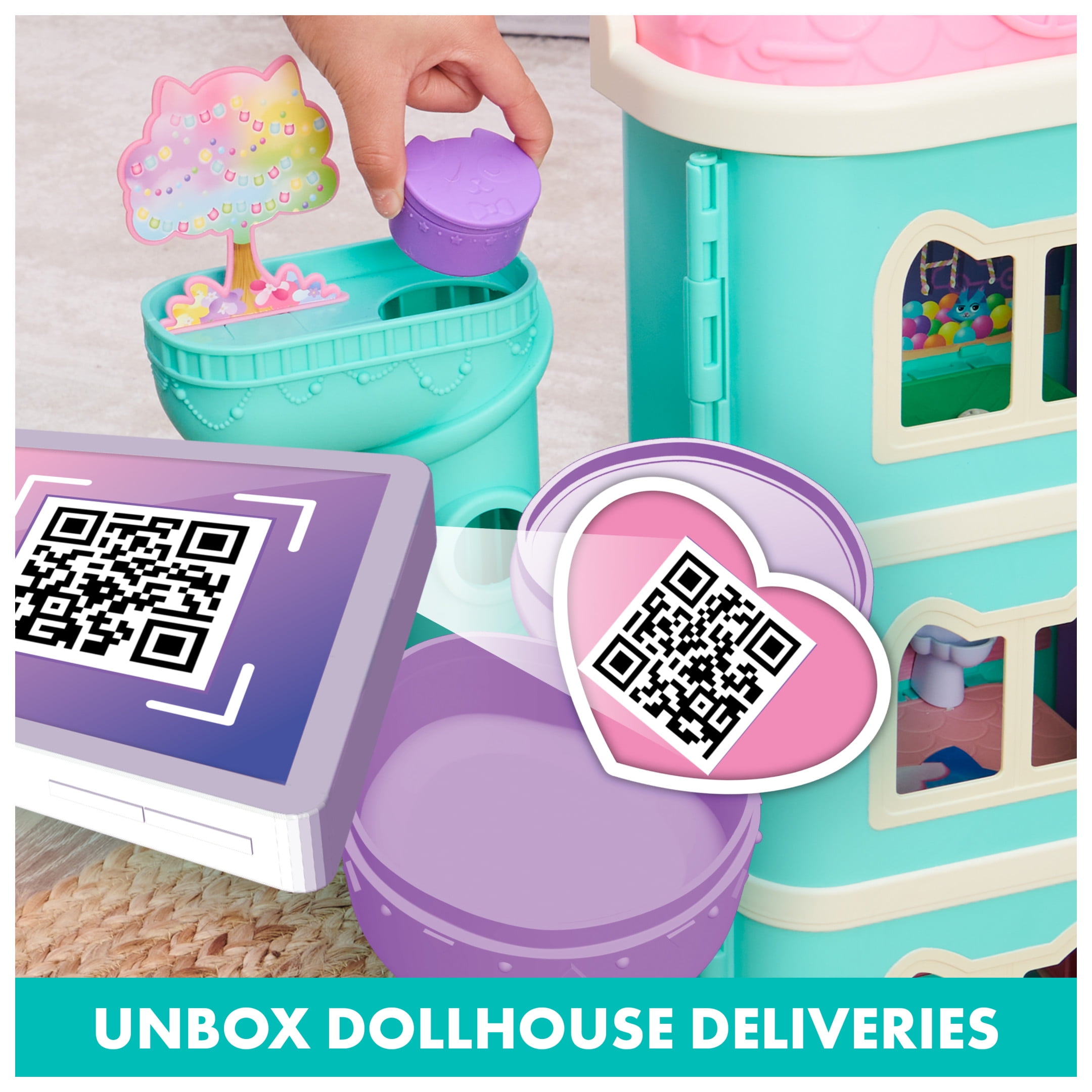 Gabby's Dollhouse, Purrfect Dollhouse 2-Foot Tall Playset with Sounds, 15 Pieces