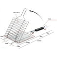thumbnail image 3 of Stainless Steel Grilling Basket, Barbeque Grill Basket with Removable Handle for Fish Vegetables Steak, Perfect for Camping and Parties, 3 of 5
