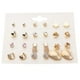 thumbnail image 2 of 12 pares de aretes de de cristal con forma de estrella para damas y niñas Yuyangstore Set de aretes de fruta, 2 of 7