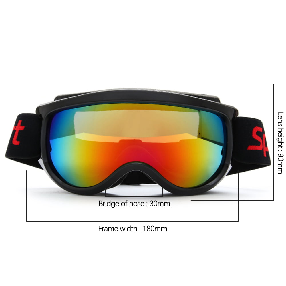 Spherical Lens UV Protection Wind Ski Snowboard Snow Goggles for Men Women 