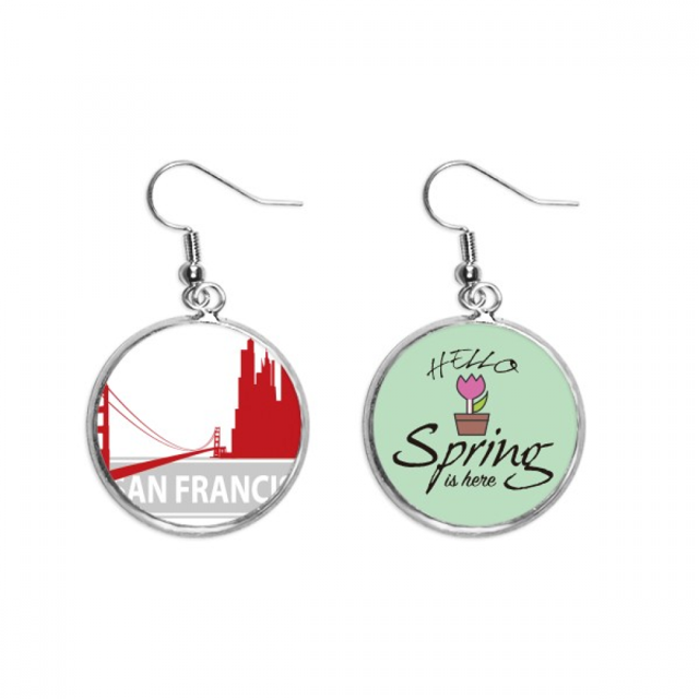 San Francisco America Pais Ciudad silueta Colgante decorativo temporada pendientes de primavera joyas Unbranded M