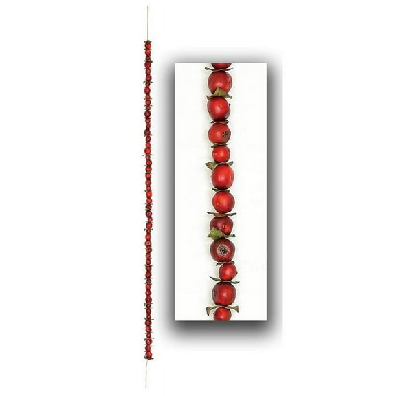 Select Artificials 55" Red and Green Crabapple Artificial Christmas Garland - Unlit