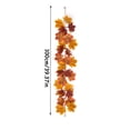 thumbnail image 3 of Fall Decor Artificial Maples Leaf Pumpkin Garland Autumn Maple Vines Garland Thanksgiving Halloween Harvest Decorations for Home Porch Mantle Fireplace Farmhouse Outdoor Indoor - (C), 3 of 9