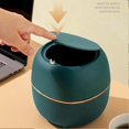 thumbnail image 3 of Mini Desktop Trash Can - Creative Plastic Desktop Trash Can with Button Lid Desk Trash Can - Small Home Office Trash Can (Green), 3 of 4