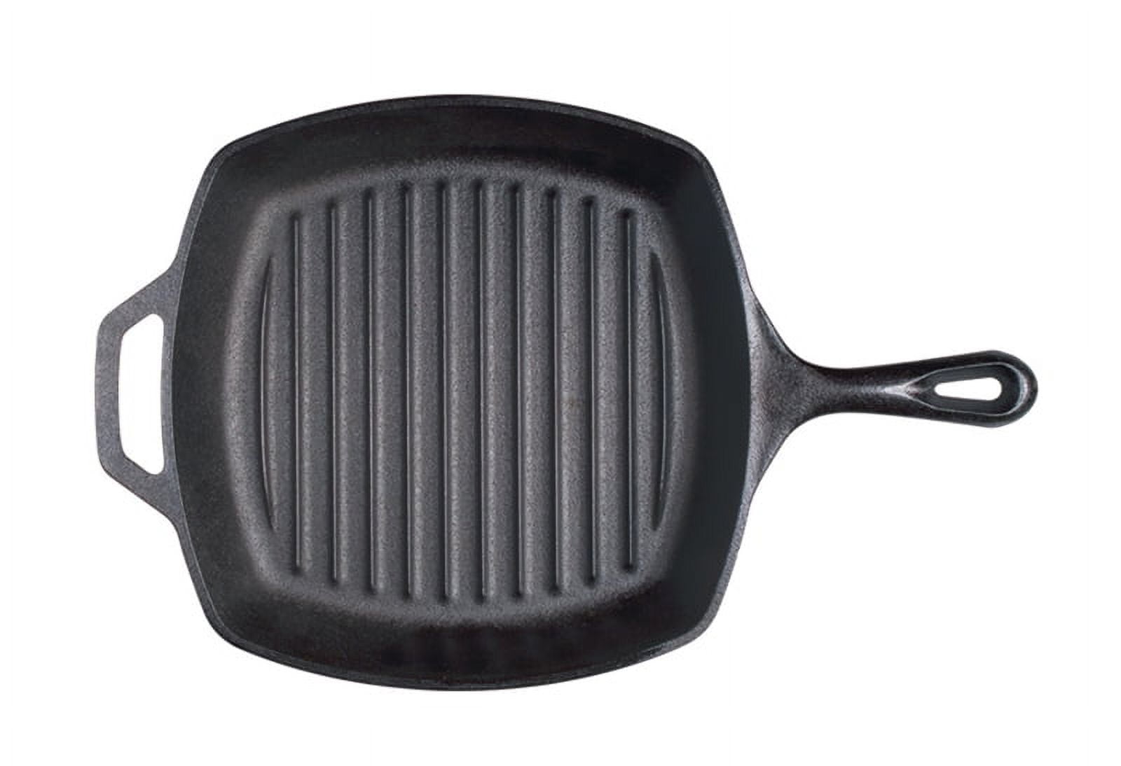 Lodge Cast Iron Wildlife Series 10.5" Grill Pan Fish Scene, L8SGPWLFI, Black