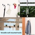 thumbnail image 6 of Ceiling Hooks for Hanging Plants - Square Wall Mount Plant Hanger Indoor Hanging Hooks Metal Plant Bracket Iron Lanterns Hangers for Wind Chimes, Planters ( 5" Black 2 Pcs), 6 of 6