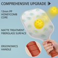thumbnail image 2 of Pickleball Paddles Set Of 2, Fiberglass Surface, Daisy Floral Print, 4 Balls & Bag, 2 of 5
