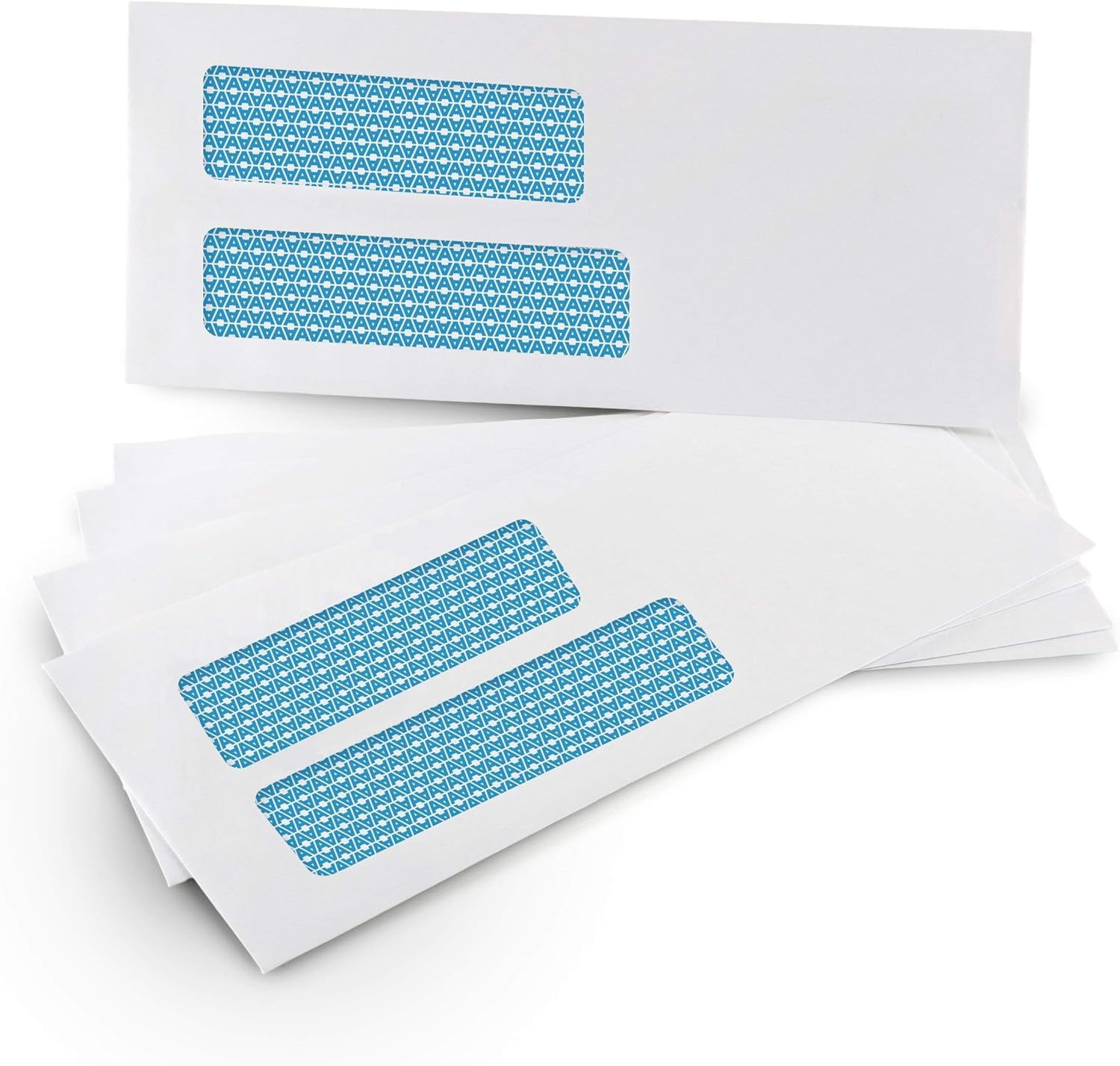 Aimoh Flip and Seal #9 Security Business Envelopes, Double Window Mailing Envelopes, White, 3-7/8" x 8-7/8", 1000 Count