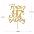 thumbnail image 2 of Adorno para Pastel Yotawebery Feliz 97º Cumpleaños Brillo Dorado, 2 of 7