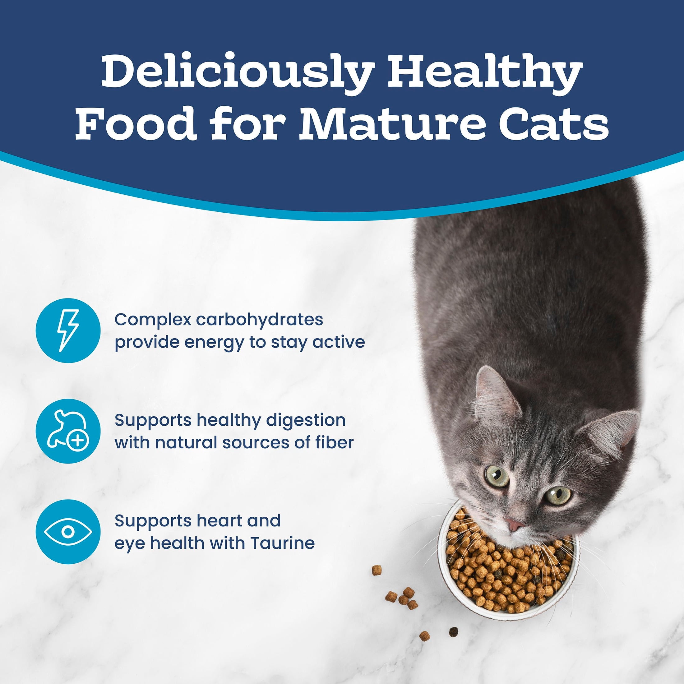 Blue Buffalo Tastefuls Mature Dry CatFood for Adult Cats 7+, Chicken & Brown Rice, 3lb Bag