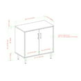thumbnail image 4 of Hampton 28" Armoire d'Appoint en Frêne Brun Bookmatch/blanc Massif, 4 of 7