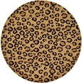 thumbnail image 2 of Unique Loom Tapis Design Wildlife Léopard 8' x 8' Rond Brun Clair/noir, 2 of 10