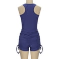 thumbnail image 4 of Finelylove Shorts Set For Women Rugby Shorts Pleated High Waist Rise Solid Blue XL, 4 of 8