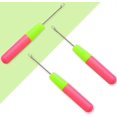 thumbnail image 3 of 3 Pack Latch Crochet Hooks, Plastic Handle Hair Extension Latch Needle Hook, Rug Making Needles (D-583-A) Banmo, 3 of 5
