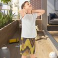 thumbnail image 5 of BZSMCE Adjustable Drawstring Casual Shorts With Yellow Brown Python Pattern Pattern, 5 of 9