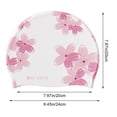 thumbnail image 4 of Hzzsbu Women's Silicone Swimming Cap Waterproof Swimming Hat Non-slip Printed Cherry Blossoms Cap Flexible Elastic Swimming Cap, 4 of 7