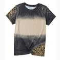 thumbnail image 2 of Xihbxyly Summer Savings Clearance Tops ! Dressy Tops for Women Summer Summer Sashion Slim Loose Tiedye Crew Neck Short Sleeve T-Shirt Casual Loose Fit Blouses Black S, 2 of 5