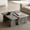 Gray, variant on GAKMCIL 2-Piece Modular Faux Travertine Coffee Table Set, L-Shaped Puzzle Nesting Center Cocktail Table, Separable Side Accent Tables for Small Apartment & Living Room, Cream Beige
