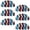 Multicolored 2, variant on PhooArto 6 Pcs Cup Drawer Pulls, Unicorn Rainbow Striped Pattern Shell Shape Handles Cabinet Knobs for Dresser Cupboard Closet Wardrobe with Screws