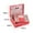Red, variant on Jewelry Box with Lock and Key Jewelry Box with Lock Jewelry Organizer Storage Case with 2-Layers Display for Earrings Bracelets Rings Watches Jewelry Box Necklace Organizer