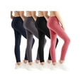 thumbnail image 3 of Usaibhir 4 Pack Girls Athletic Leggings with Pockets Yoga Workout Active Leggings Pants for Teen Girls 6-15T, 3 of 9