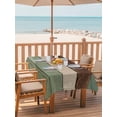 thumbnail image 2 of 52x70 Inch Outdoor Tablecloth with Umbrella Hole Zipper Rectangle Green Brown Rectangular Tablecloths Outside Waterproof Country Wood Grain Abstract Stripe Patio Table Cloth Cover for Picnic Party, 2 of 8