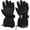 Pure Black, variant on QKURT Kids Ski Gloves, Winter Warm Windproof Snow Mittens Girls Boys Cold Weather Mittens for 4~14 Years Old Kids Sledding Snowboard Skating Cycling Running and Outdoor Activities, S