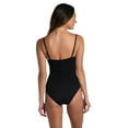 thumbnail image 2 of La Blanca Womens Gathered Square Neck One-Piece Swimsuit, 2 of 8