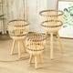 thumbnail image 1 of Soporte de bambú para flores, juego de macetas, soporte para sala de estar de ratán, cesta decorativa para interiores y exteriores, 1 of 4