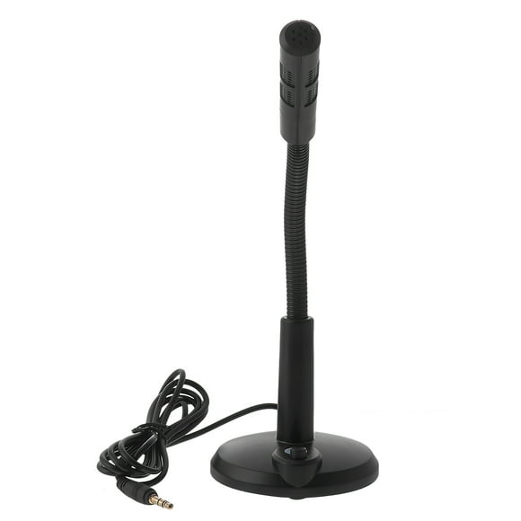 1 Pce Microphone de Bureau Réglable Microphone de Réunion en Plastique Noir