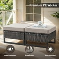 thumbnail image 4 of POCASSY 6PCS Outdoor Furniture Set with Fire Pit Table - All Weather Patio Conversation Set with Brown Wicker Outdoor Swivel Chairs and 41" Propane Firepit Table for Balcony, Porch, Garden - Beige, 4 of 14
