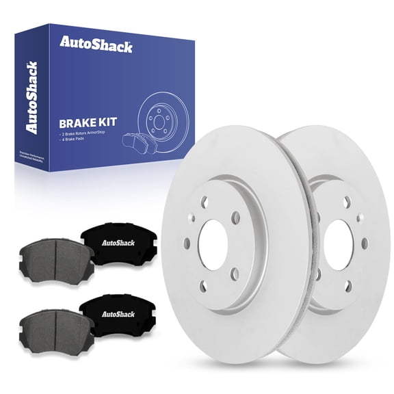 AutoShack Front Brake Rotors Premium Ceramic Brake Pads | Replacement For Chevrolet Equinox Impala Malibu Limited GMC Terrain Buick LaCrosse Regal Allure V6 | Coated | 6-PC Brake Kit | ArmorStop