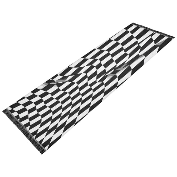 Vintage Modern Runner Rug,Non Slip Machine Washable 72"x23.5" Polyester Material Pet-Friendly Durable,Applicable to Entryway Rug Living Room Rug Track Template