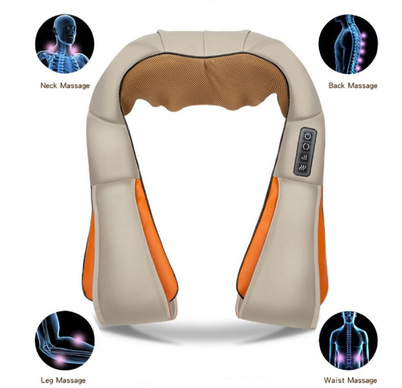 Shiatsu Neck and Back Massager with Soothing Heat - Electric Deep Tissue 3D Kneading Massage Pillow for Shoulder, Leg, Full Body Muscle Pain Relief - Car, Office, Home Use - Great Gift Idea