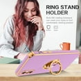 thumbnail image 4 of iPhone X Case,iPhone Xs Case,Slim Fit Soft 360° Ring Holder Kickstand Magnetic Car Mount Supported Soft Shockproof Drop Protective Phone Cover for Apple iPhone X/XS 5.8 Inch, Purple/Golden, 4 of 18