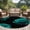 Teal, variant on Round Area Rugs Collection 4 Ft, Red Rose Non-Slip Residential Carpet, Vintage Abstract Garden Flower Floral Black Indoor Crawling Mats Runner Rugs for Living Room/Dining Room/Bedroom
